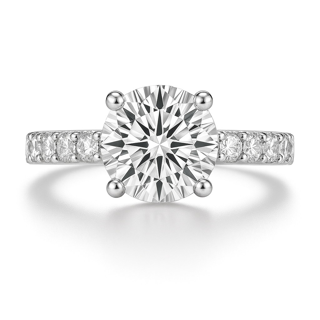 Anel de noivado Moissanite 4.3 quilates