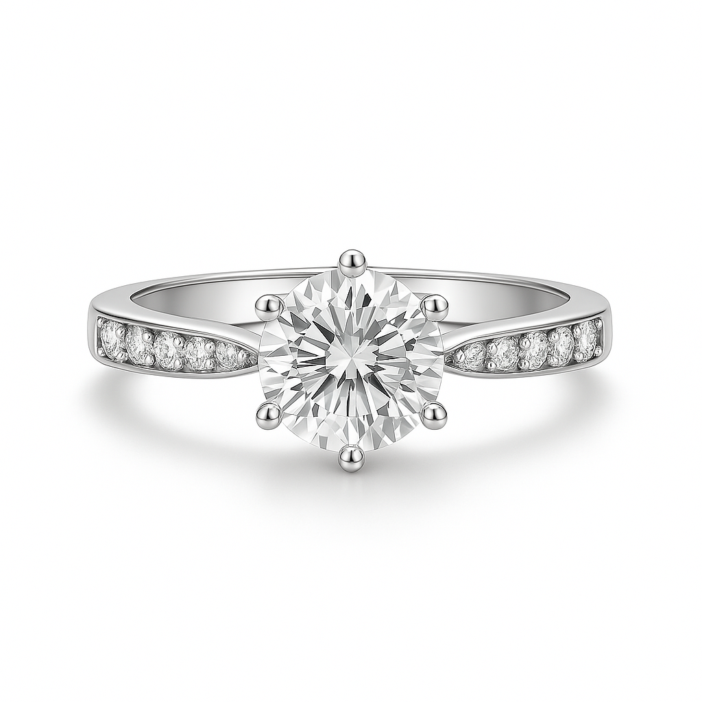 Anel de Noivado com Moissanite
