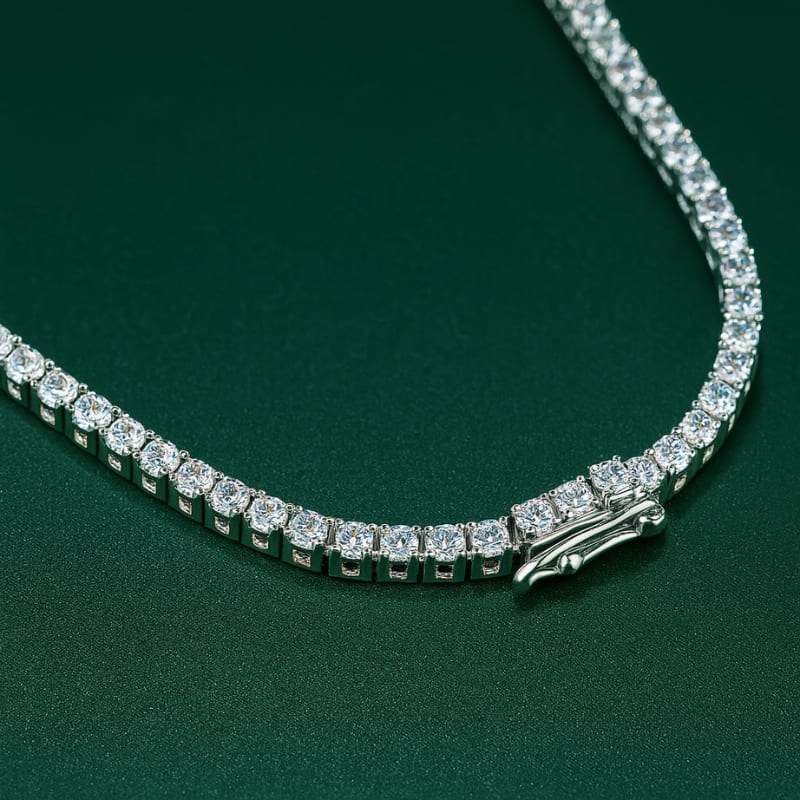 Colar Riviera Moissanite 2mm
