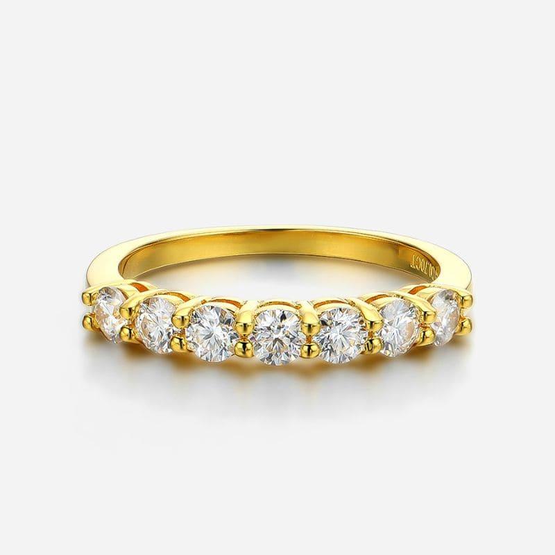 Meia Aliança com Moissanite 3 mm