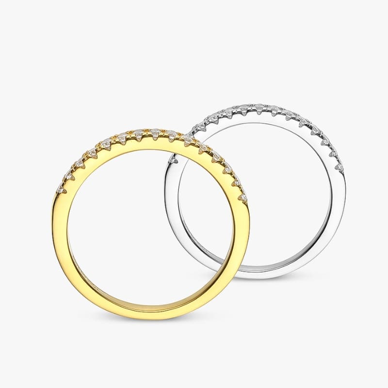 Meia Aliança com Moissanite 1.5 mm