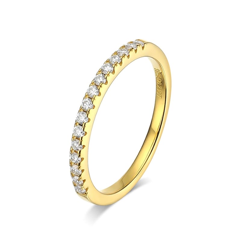 Meia Aliança com Moissanite 1.5 mm