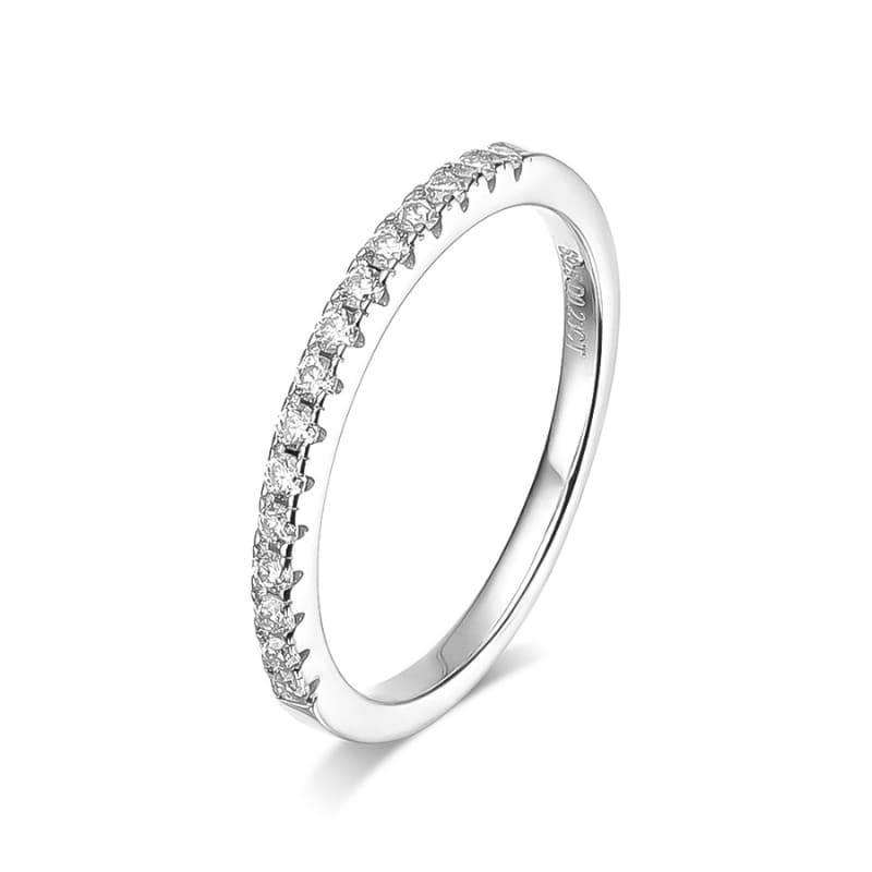 Meia Aliança com Moissanite 1.5 mm