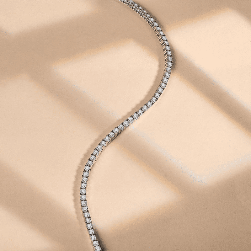Pulseira rivieira em prata 925 